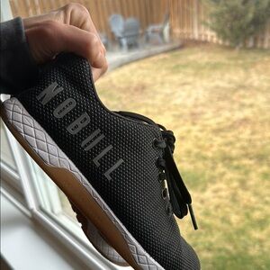 NOBULL Black and White Athletic Shoes with Breathable Mesh
